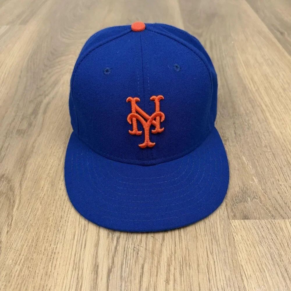 New York Mets Hat Cap Fitted Mens 7 1/4 Blue MLB Baseball 59FIFTY New Era USA